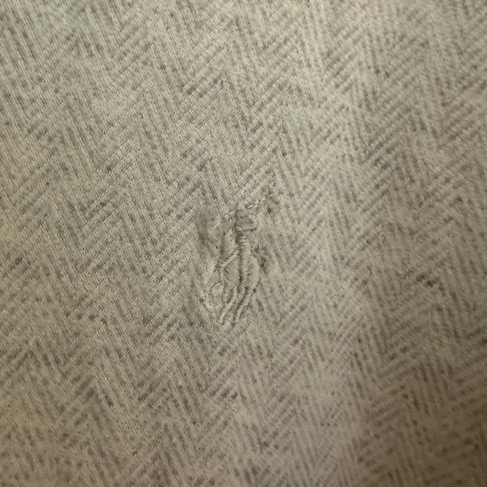 Polo Ralph Lauren XXL Ivory Herringbone Pima Golf Fit Casual Men - Picture 2 of 4
